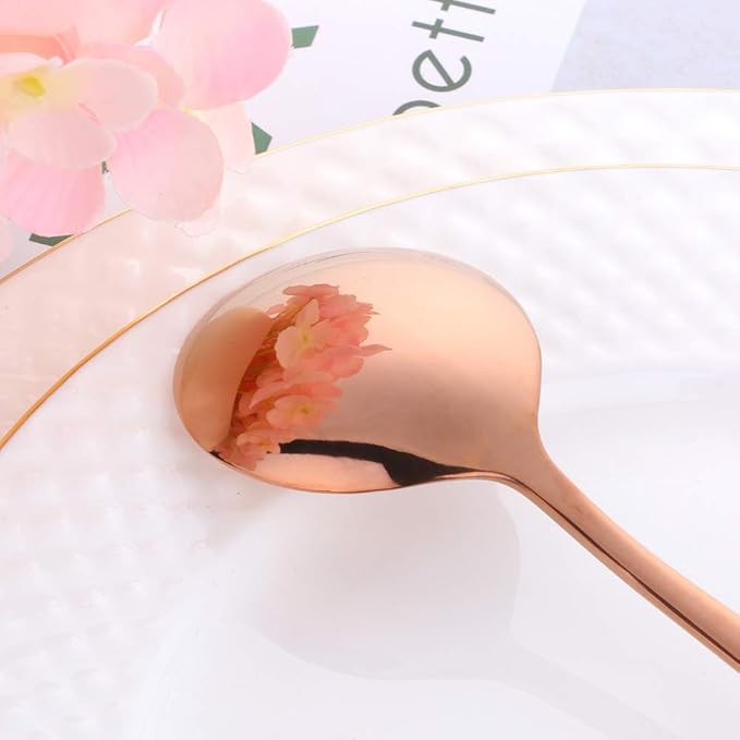 Buyer Star Bouillon Spoon Sets, 7-Inch Round Soup Spoons, Stainless Steel - Image 4