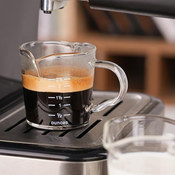 Espresso Shot Glass 3-Ounce Triple Pitcher Barista Double Spouts - Image 2