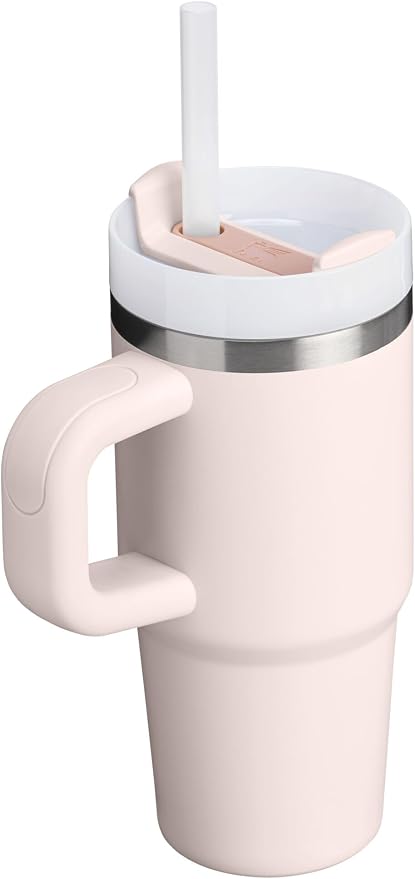 STANLEY Quencher H2.0 Flow State Tumbler, 14 oz, Rose Quartz 2.0 | Handle and - Image 3