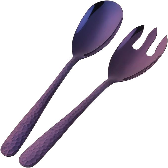 Salad Spoon and Fork Set, 12 Inch Stainless Steel Salad Server, Dishwasher Safe by Unknown