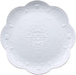Ceramic Plate, Round Embossed Lace Plate by Eplze