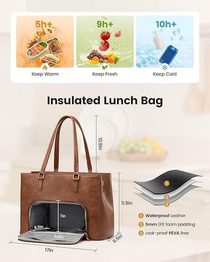 LOVEVOOK Lunch Tote Bag for Women, 3 in 1 Work Bag - Image 6