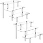 2PCS Acrylic Display Risers, 3 Tier Clear Cupcake Stand Risers, Organizer for Perfume, Funko POP, Food, Tabletop Use