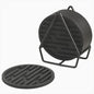 Silicone Coasters for Drinks, Coasters with Grooved Design, Durable Coasters for Table Top Protection, Anti Slip, Non- Stick, Pack of 9 with Metal Holder