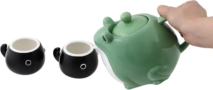 Frog Teapot & Cup Set, Japanese Tea Service - Image 7