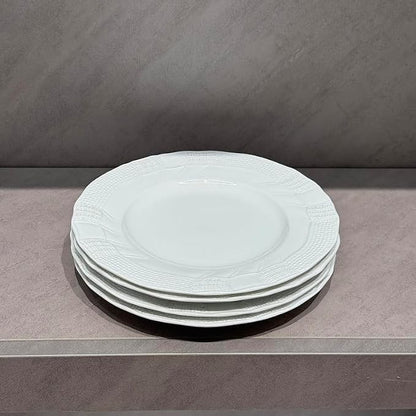 10 Inch Porcelain Dinner Plates Set of 4, Dishwasher safe, Microwave safe - Image 2