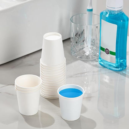SIUQ 600 Pack 5 oz Paper Cups, Disposable Mini Bathroom Mouthwash Cups | - Image 5