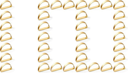 APTWOW Gold Napkin Rings Set of 100, Semicircle Metal Gold Napkin Holder Buckles, Fall Thanksgiving Christmas Napkin Rings for Dinner Table Decor, Wedding, Banquet, Party