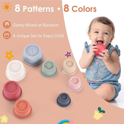 ZYFLSQ Stacking Cups Baby Toy, 8-Piece Set - Image 4