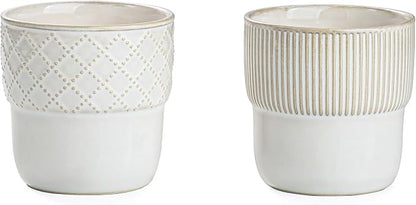 Espresso Cups Set of 2, 4oz Espresso Shot Cups, Mini Coffee Mugs Farmhouse Decor by MIKIGEY