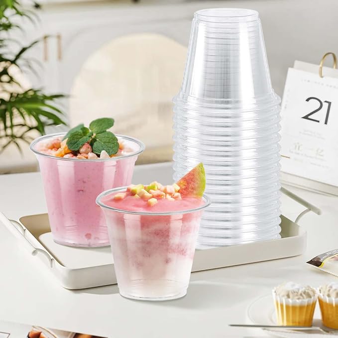 Clawsoff 300 Pack 9 oz Clear Plastic Cups Disposable Plastic Cocktail Cups | - Image 6