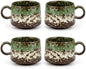 Japanese Tea Cups Set of 4pcs, 7oz Elegant Ceramic Matcha Cups by Unknown