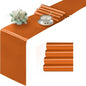 Manyshofu Burnt Orange Satin Table Runner 12x108 by Manyshofu