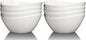 GarveeHome 8" Ceramic Deep Soup Bowls & Salad Bowls - 42 OZ Large Bowls Set of 4 for Kitchen - White Ceramic Serving Bowls for Salads, Cereal, Soup, Dishwasher & Microwave Safe (Pack of 2)