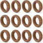 Cane Napkin Rings, Dark Brown, lacquered finish, 2.25x2.25x0.5 in, holds cloth by CLEENTABLE