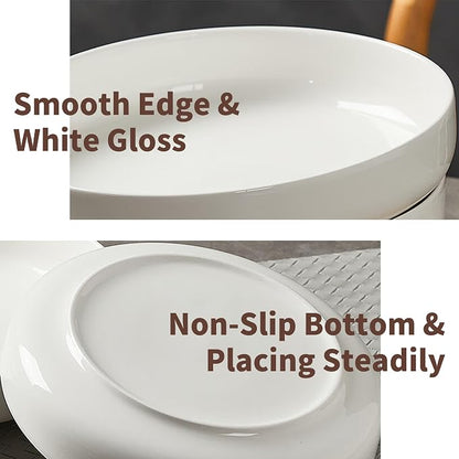 8" Ceramic Pasta Bowls Set of 4, - Image 4