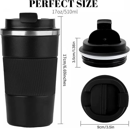 Insulated Travel Coffee Mug, Stainless Steel Coffee Cup - Image 3