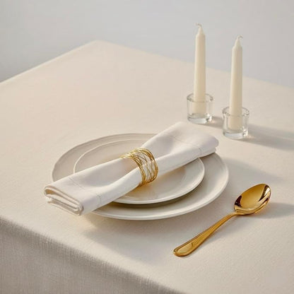 Napkin Rings, Metal Gold Round Napkin Rings Buckles for Table Decorations, Wedding, Dinner, Party, Set of 12