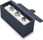 Oirlv Travel Rings Organizer Case, Premium Leather & Soft Velvet Portable Ring Storage Box, Secure Compact Jewelry Holder for Multi-Ring Travel Organization & Daily Use(Gray)