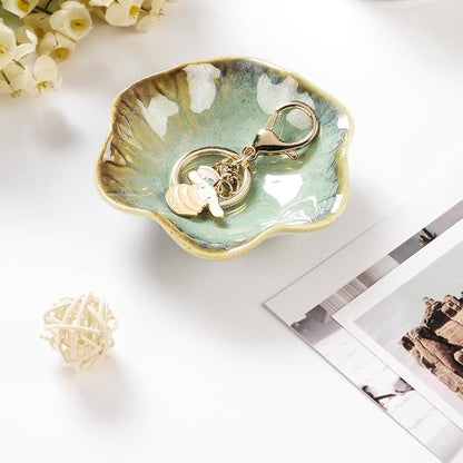 JAMEND CLXP 2PCS Ring Holder Dish, Small Key Bowl, Ceramic Trinket Tray Jewelry - Image 2