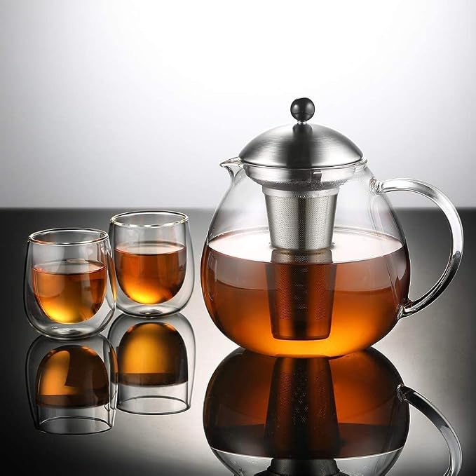 glastal Espresso Cups 4 oz Double Walled Glasses Coffee Mugs Set of 2, German - Image 9