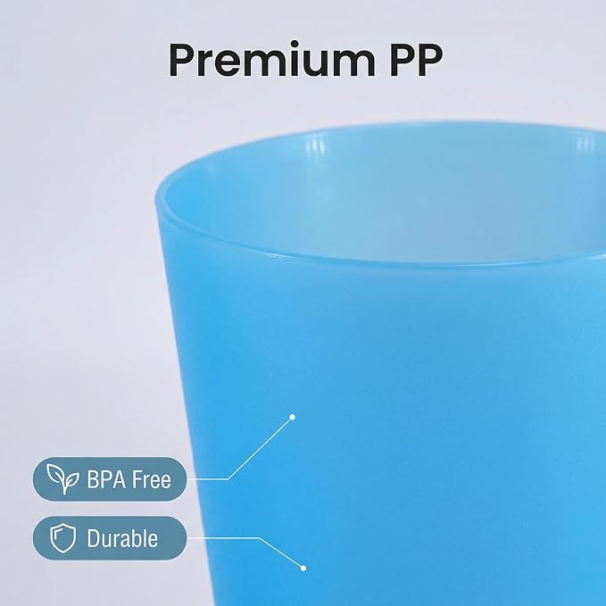 32 oz Plastic Cups Large Reusable set 12, Plastic Tumblers Bright | Food Grade - Image 3