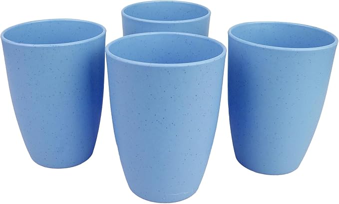 Wheat Straw Cups Set of 4, Reusable Cups Drinking Cup | 12 Oz Cup by Soptalles