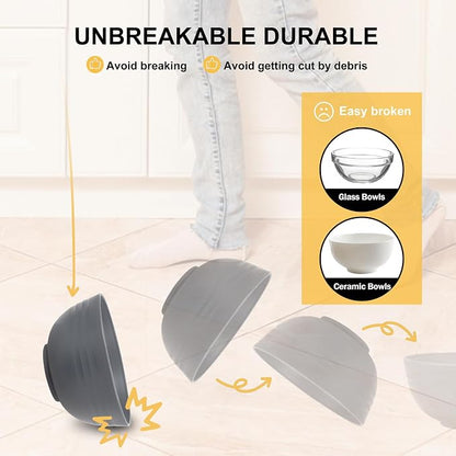 Rubtlamp 16Pcs Plastic Wheat Straw Dinnerware Set, Reusable Plastic Dishes Set - Image 4