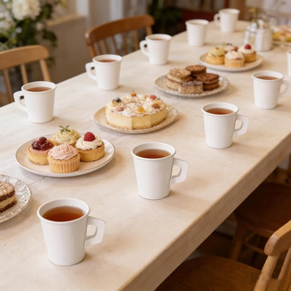 Disposable Tea Cups for Tea Party, 8 Oz Paper Coffee Cups - Image 2