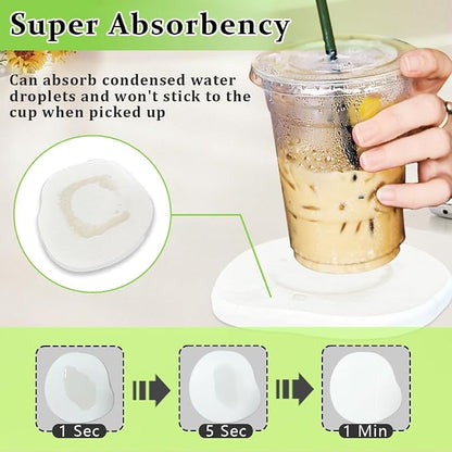 Diatomaceous Earth Coaster Set of 4, Unique Absorbent Stone Coaster, Irregular - Image 4