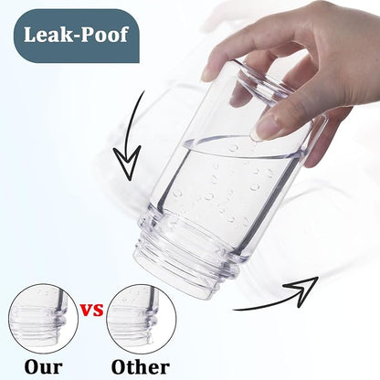 4 Pack 10 Oz Kids Snow Globe Tumbler Cups, Double Wall Snowgloble Kids Water - Image 2