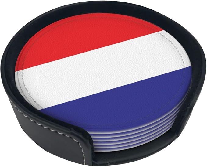 Netherlands Flag Coasters for Drinks by Unknown