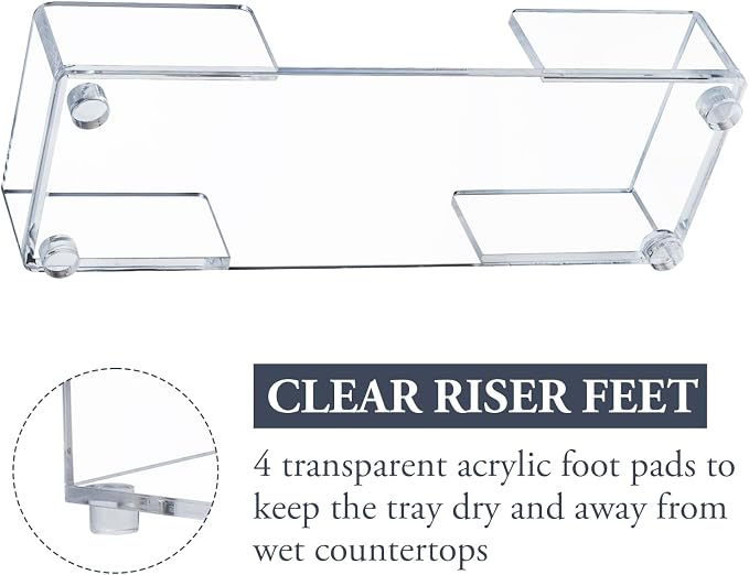 MyGift Clear Acrylic Z-Fold Paper Towel Holder Dispenser Tray, Countertop | - Image 4