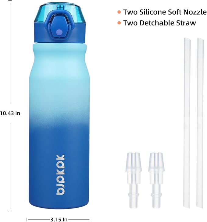 BJPKPK 25 oz Insulated Water Bottle, Stainless Steel Flask | Leak Proof Locking - Image 4
