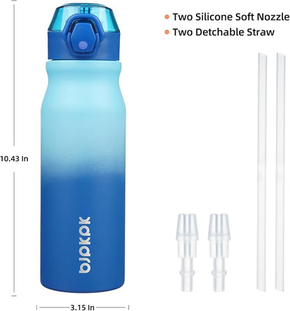 BJPKPK 25 oz Insulated Water Bottle, Stainless Steel Flask | Leak Proof Locking - Image 4