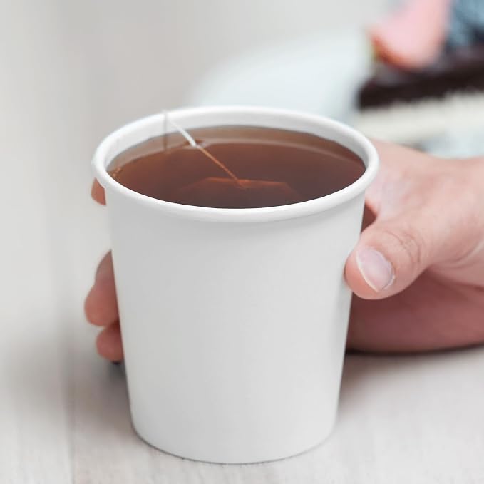 Karat 10 oz Paper Coffee Cup White Disposable Cup by Karat