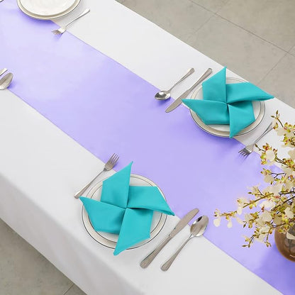 Horbaunal 24 Pack Lavender Satin Table Runner 12 x 108 Inch | Smooth Table - Image 5