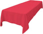 LA Linen Polyester Poplin Washable Rectangular Tablecloth, Stain and Wrinkle Resistant Table Cover 60x144, Fabric Table Cloth For Dinning, Kitchen, Party, Holiday 60 by 144-Inch, Fuchsia