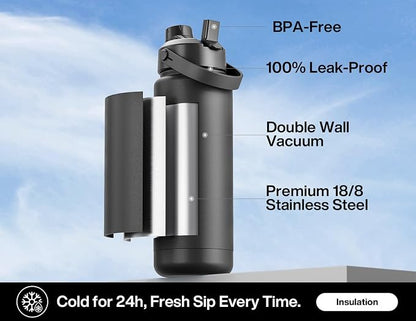 POWCAN 32 oz Insulated Water Bottle - Image 2
