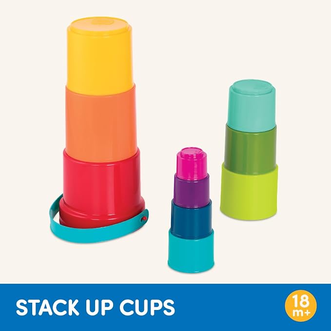 Battat Stacking Cups, Stack Up Cups Nesting Toy Set, 10 Pieces, Toddler | 9 - Image 6