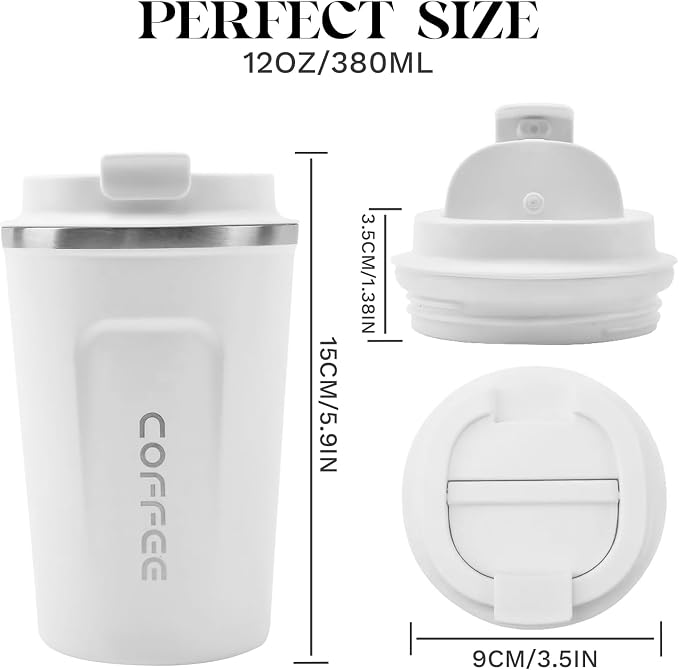 Insulated Travel Coffee Mug, Stainless Steel Coffee Cup - Image 4