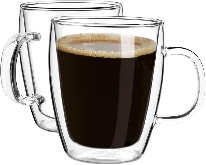 YUNCANG Double Wall Insulated Coffee Mugs, 16 Ounces by YUNCANG
