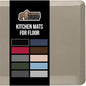 GORILLA GRIP Comfortable Cushioned Kitchen Mats for Floor, 48x20, Waterproof and Stain Resistant Soft Top, 3/4 Inch Thick Ergonomic Standing Desk Anti Fatigue Mat, Foam Supports Ankles and Feet, Taupe