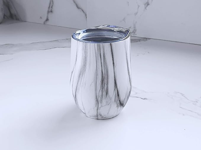 CHILLOUT LIFE 12 oz Stainless Steel Wine Tumblers 4 Pack - Image 4
