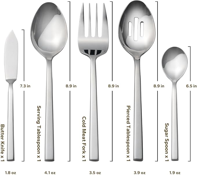 Alata Cube 45-Piece Forged Stainless Steel Flatware Set Cutlery Set, Service - Image 5