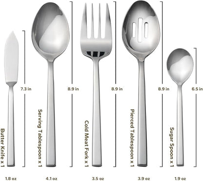 Alata Cube 45-Piece Forged Stainless Steel Flatware Set Cutlery Set, Service - Image 5