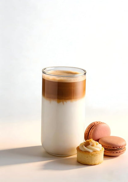 6 pieces round glass coffee cups 17.3 oz modern highball glasses cute cocktail - Image 3