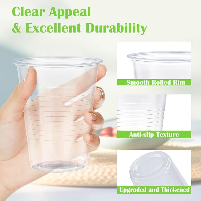 Lamosi 1000 Pack 16 oz Plastic Cups, Disposable Clear Plastic Drinking Cups | - Image 3