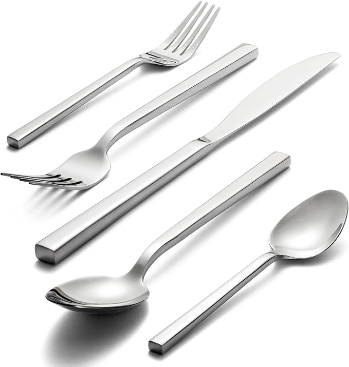 Alata Cube 20-Piece Forged Flatware Set, Service by Alata
