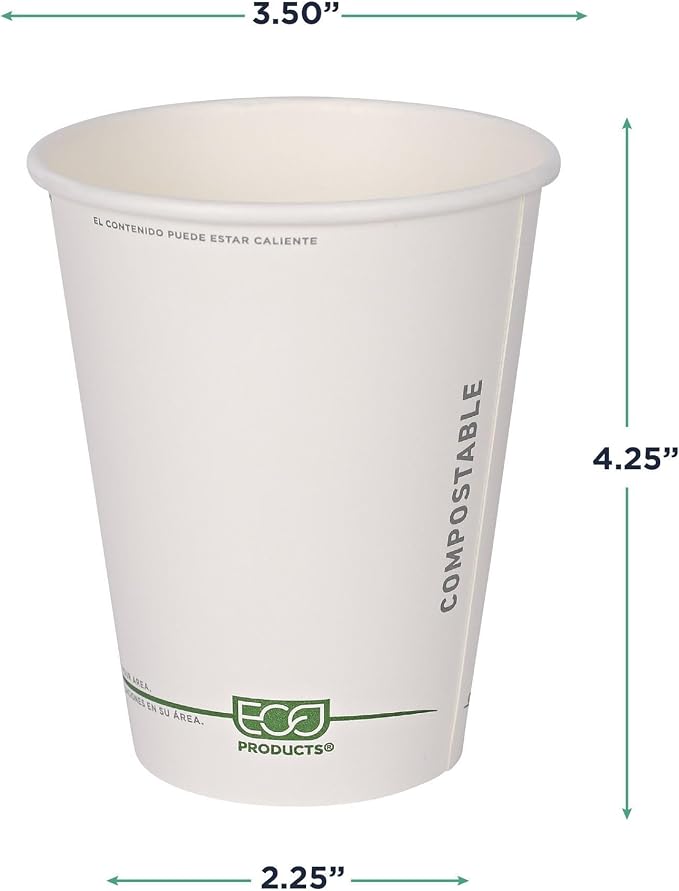 ECO PRODUCTS GreenStripe Disposable Paper Hot Cups, 12 oz - Image 3